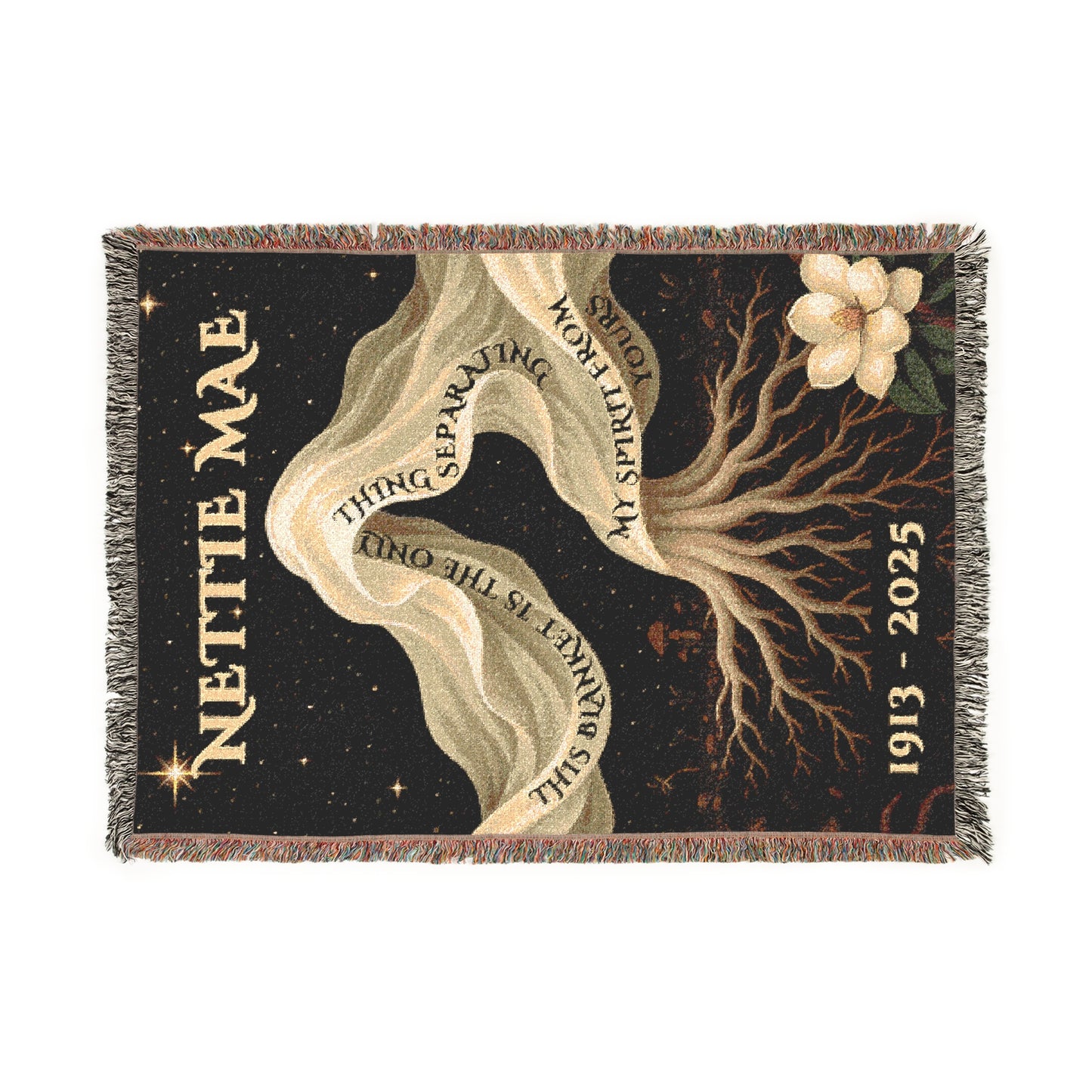 The Only Thing Separating Our Spirits – Memorial Woven Blanket