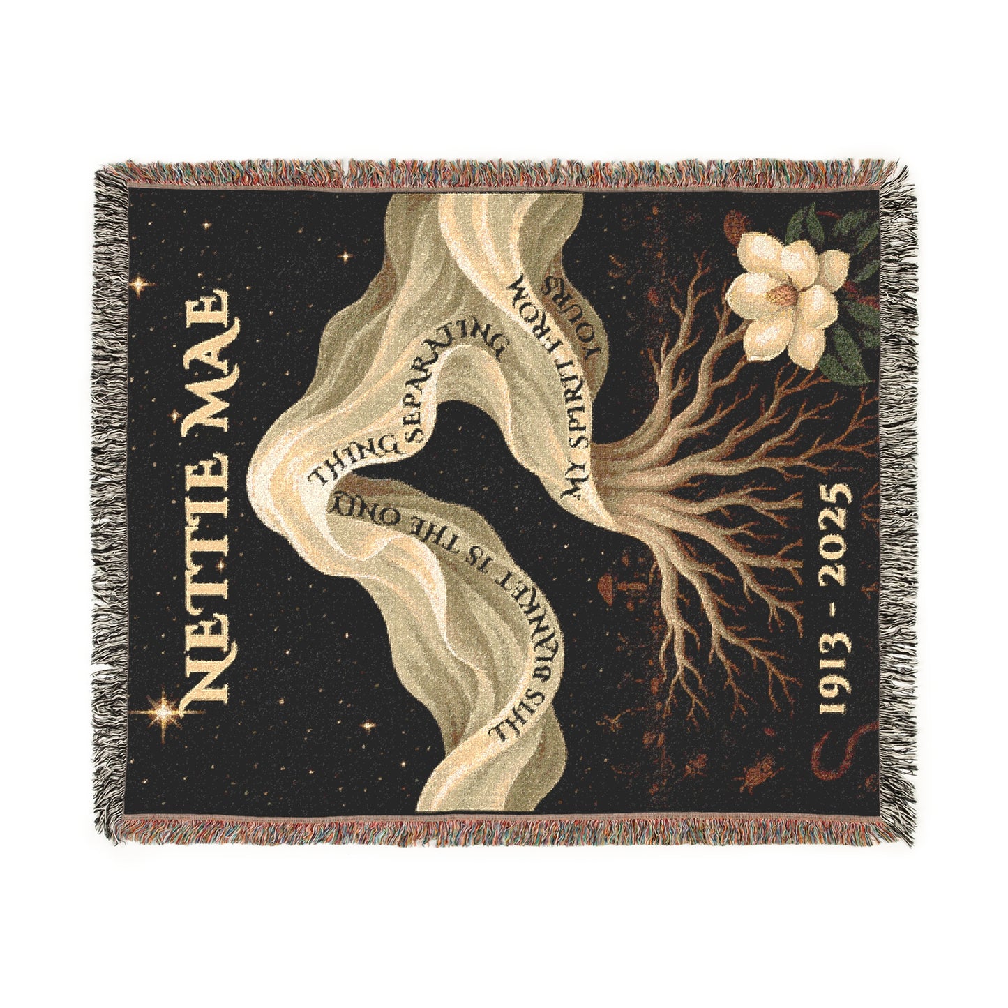 The Only Thing Separating Our Spirits – Memorial Woven Blanket