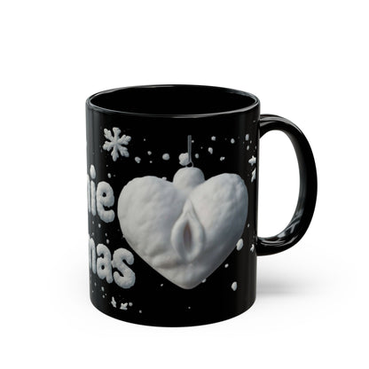 Coochie Christmas Mug — Snow Heart Holiday Coffee Cup (11oz & 15oz)