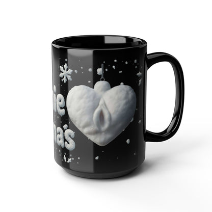 Coochie Christmas Mug — Snow Heart Holiday Coffee Cup (11oz & 15oz)