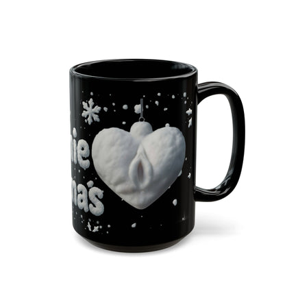 Coochie Christmas Mug — Snow Heart Holiday Coffee Cup (11oz & 15oz)