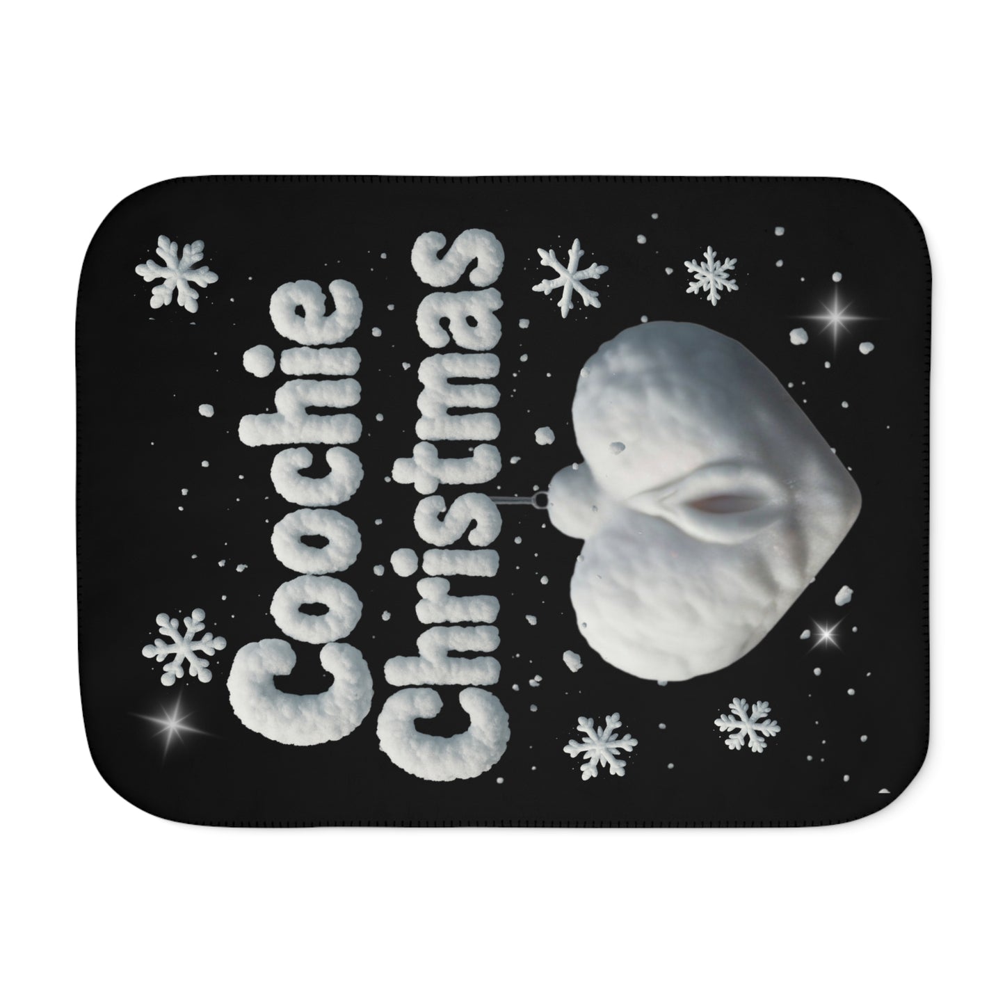 Sherpa Blanket — Coochie Christmas Collection Holiday Throw
